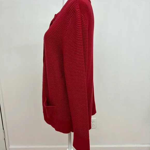 Allison Bailey Dark Red Cardigan Size L - Picture 3 of 3